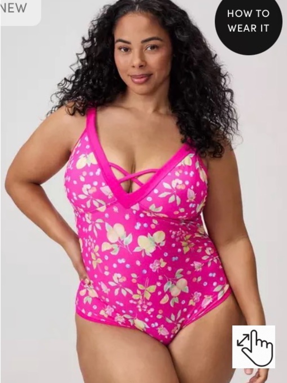 NWT Torrid Plunge Cheeky One Piece Bathing Suit